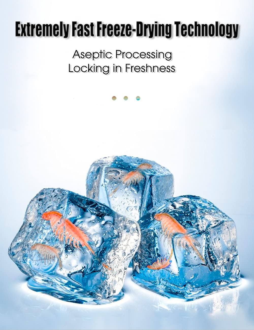 Natural Aquarium Freeze Dried Gammarus Siberian Shrimp Tropical Fish